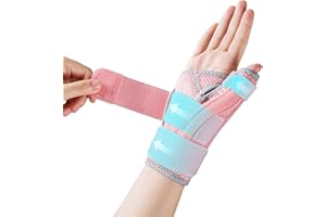 CURECARE New Upgraded Thumb Splint for Right & Left Hand, Reversible Thumb Brace for Arthritis Pain and Support, Thumb Stabilizer for Sprains, Tendonitis Relief, One Size Fits Any Hand (Pink)