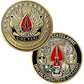 Hollycoin U.S. Army Challenge Coin Special Operations Command Sine Pari Military Challenge Coins for Veterans Collectors