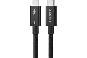 Zeskit Certified Thunderbolt 5 Cable 80/120Gbps 240W, 0.5m Braided