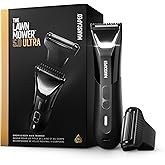 MANSCAPED&reg; The Lawn Mower&reg; 5.0 Ultra Groin &amp; Body Hair Trimmer | Dual-Head SkinSafe&reg; Trimmer &amp; Foil Blades, Waterproof Wet/Dry, USB-C Rechargeable with Travel Case, Men&rsquo;s Ball Shaver, Black