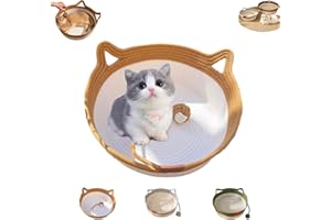 Stimulicat Cat Bed, Stimulicat Handwoven Basket, Scratchable Cat Bed Foldable, Breathable and Clean, Suitable for All Seasons