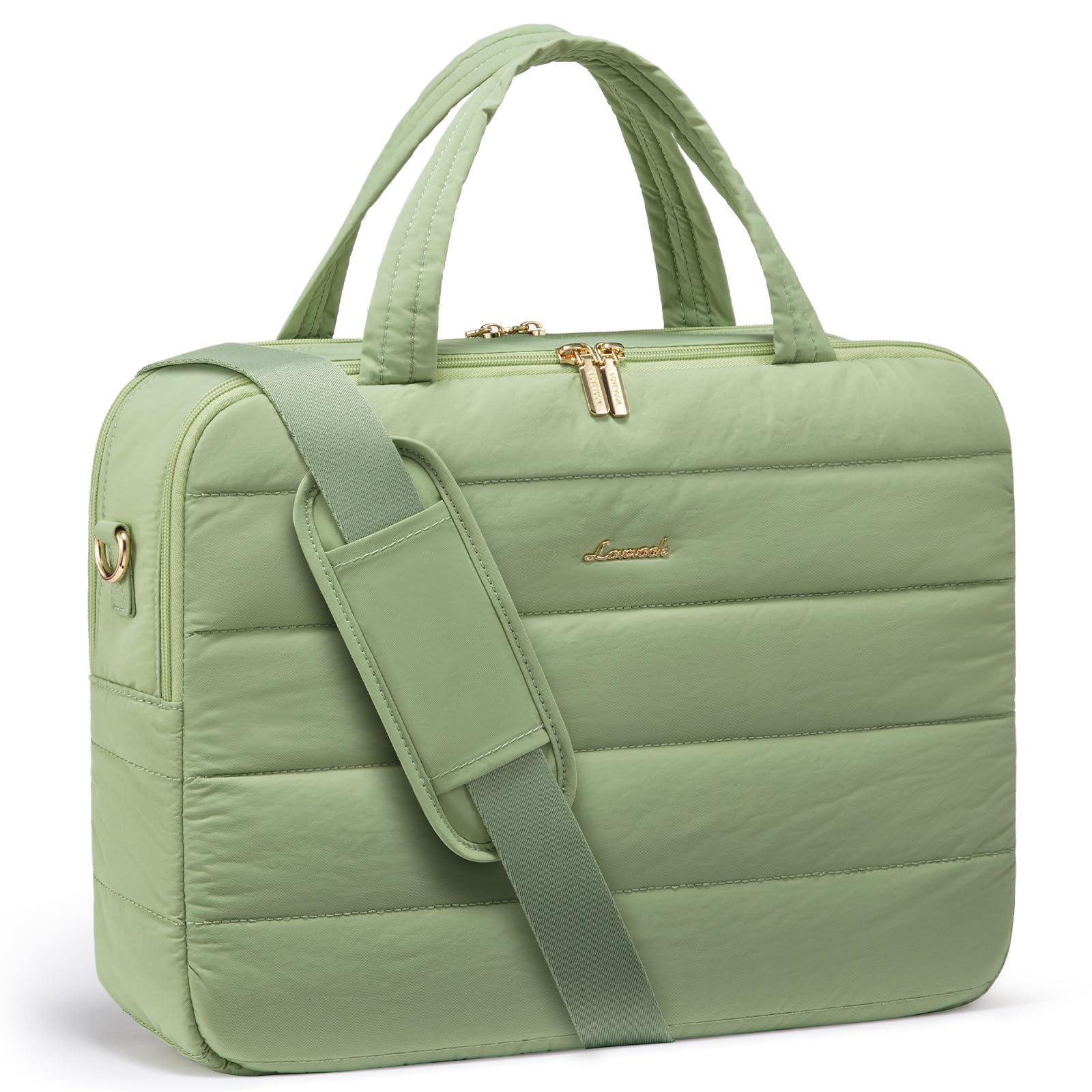 Photo 1 of LOVEVOOK Laptop Bag For Women, 15.6 Inch Puffer Laptop Briefcase, Lightweight Work Bussiness Messenger Bag, Large Computer Shoulder Bag, Office, Travel, College, Teacher