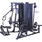 Body-Solid (S1000/3) Pro Clubline Multi-Station Four Weight Stack Commercial Gym Machine, Upper &amp; Lower Body Strength Training Functional Workout Stations for Weights Lifting and Bodybuilding, 310 lb