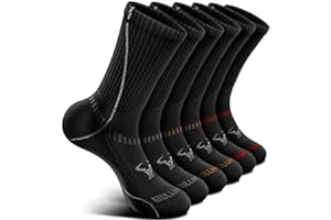 Men Athletic Socks,BULLIANT Compression Sports Crew Socks Cushioned For Men Outdoor Running Hiking-Arch Compression Support