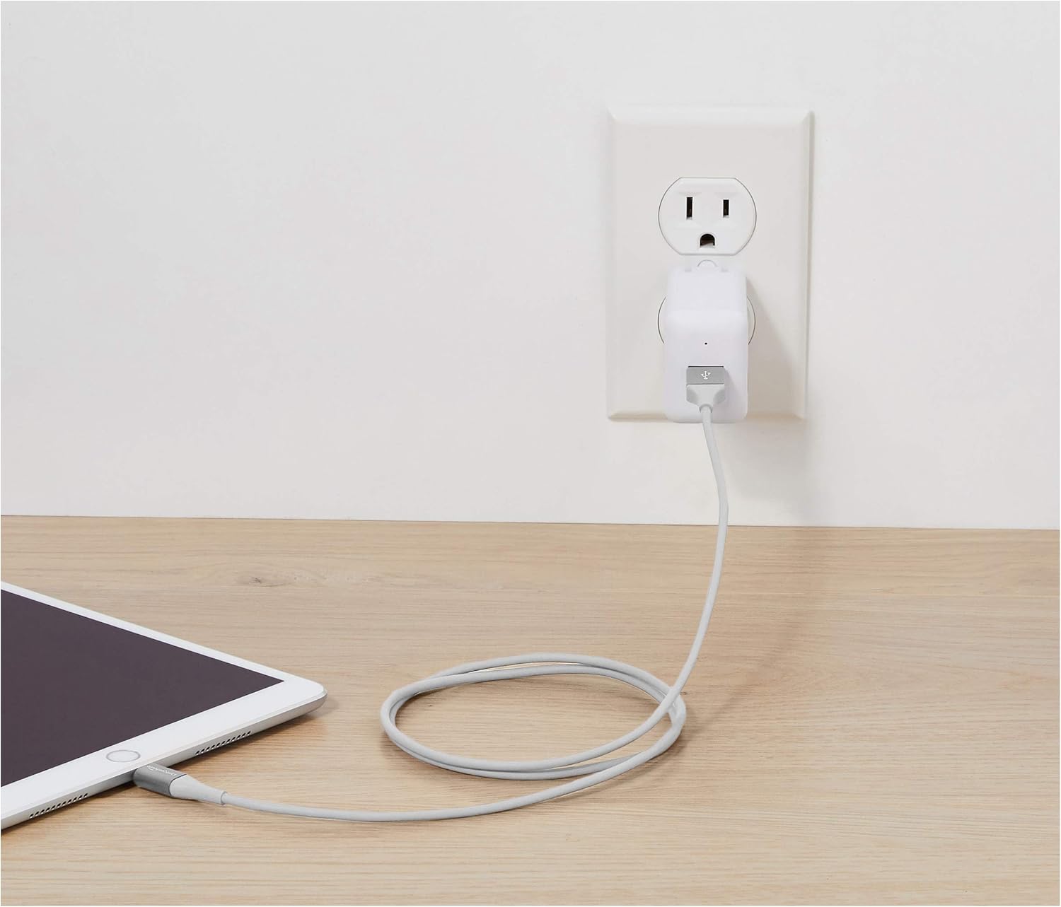 Basics USB A Cable with Lightning Connector, Premium Collection, MFi Certified Apple iPhone Charger, 3 Foot, 12 Pack, Silver