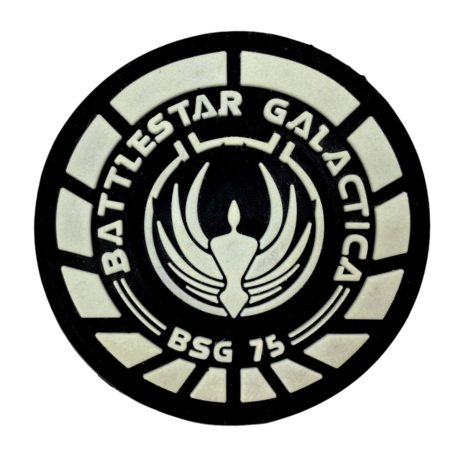 Battlestar Galactica BSG 75 Officer Black Glow in The Dark PVC Airsoft Cosplay Patch