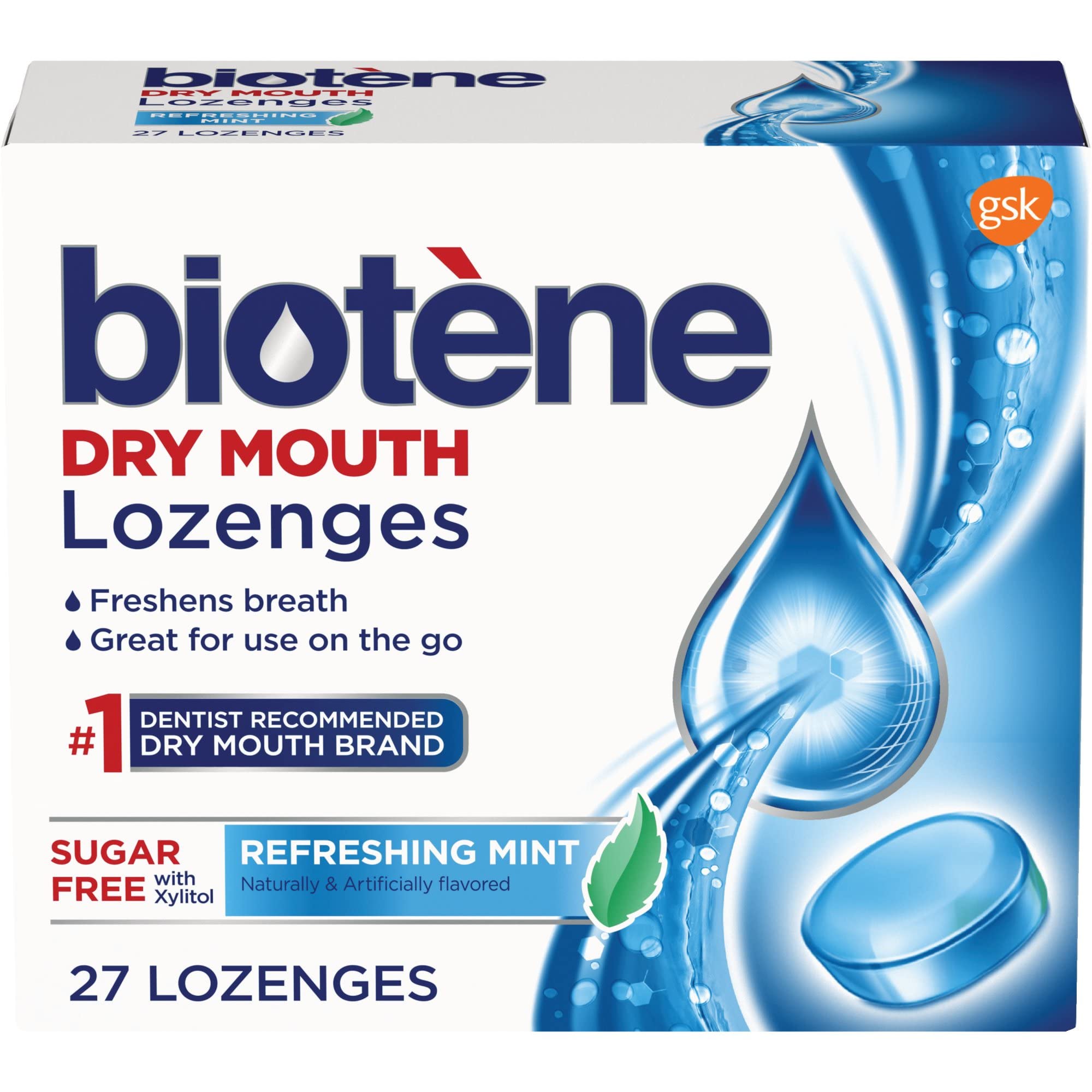 Photo 1 of Biotene Lozenges, Dry Mouth Lozenges for Fresh Breath, Refreshing Mint, 27 Count
