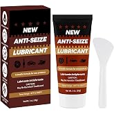 Copper Anti-Seize Brake Caliper Grease &amp; Thread Lubricant - High Temp Copper Antiseize Compound Prevents Noise, Seizes - Use for Brake Pins, Bolts, Spark Plugs, Automotive Application - 1oz Tube 1Pack