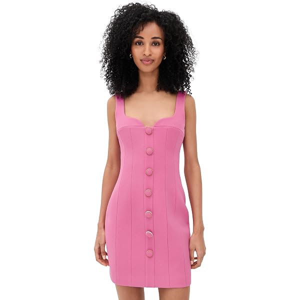 wynell a-line mini dress Alice + Olivia Wynell Fitted Mini Dress in Chateau