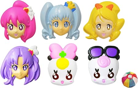 Amazon お面ハピネスチャージプリキュア 6種セット ラブリー プリンセス ハニー フォーチュン リボン ぐらさん お楽しみグッズ 紙風船 付きセット キッズコスチューム 変身 なりきり おもちゃ