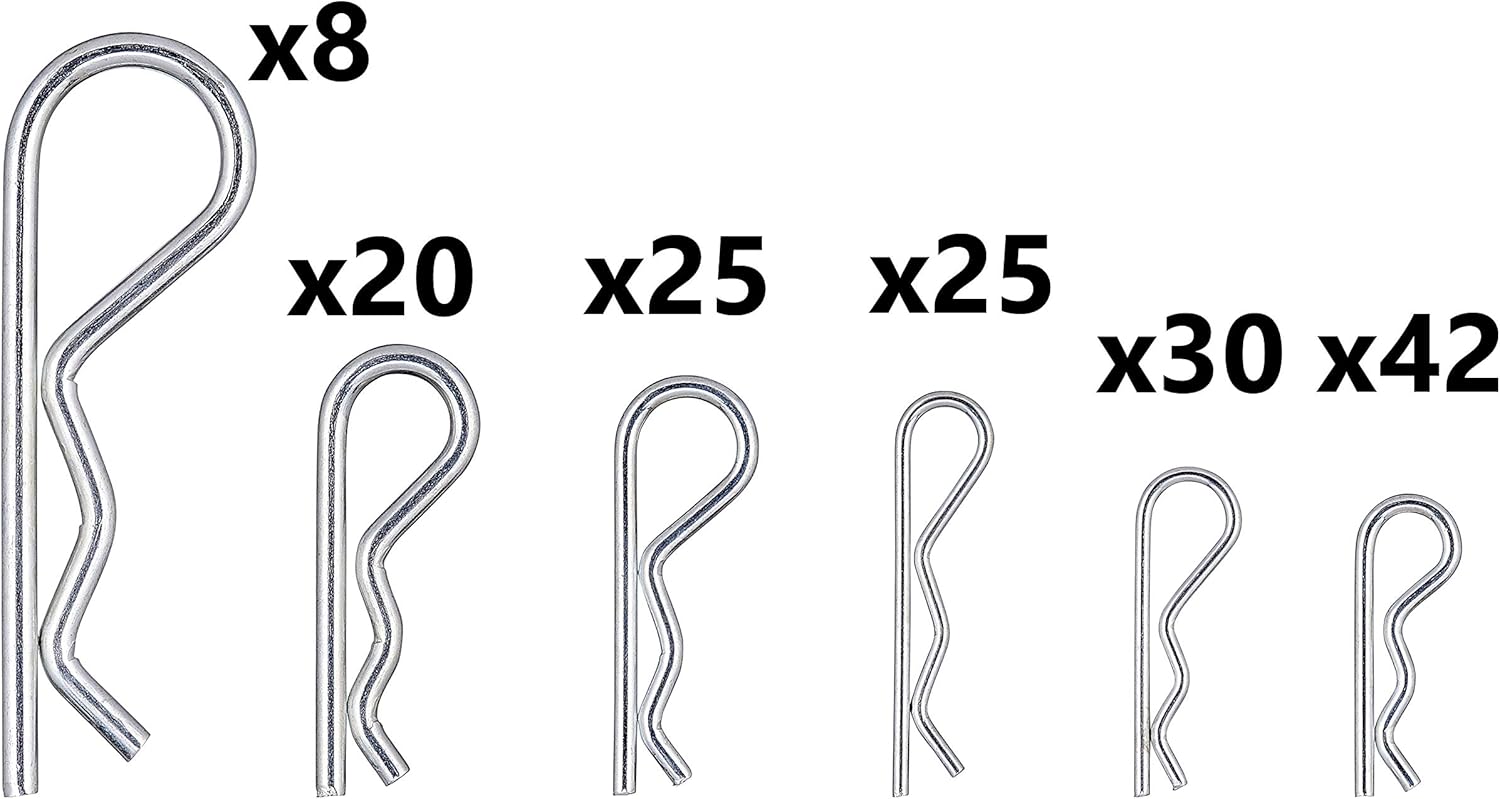 Front Range - 190Pcs Heavy Duty Hitch Linch and PTO Pins for Trailers Tractors Trucks Towing Mowing: Home Improvement