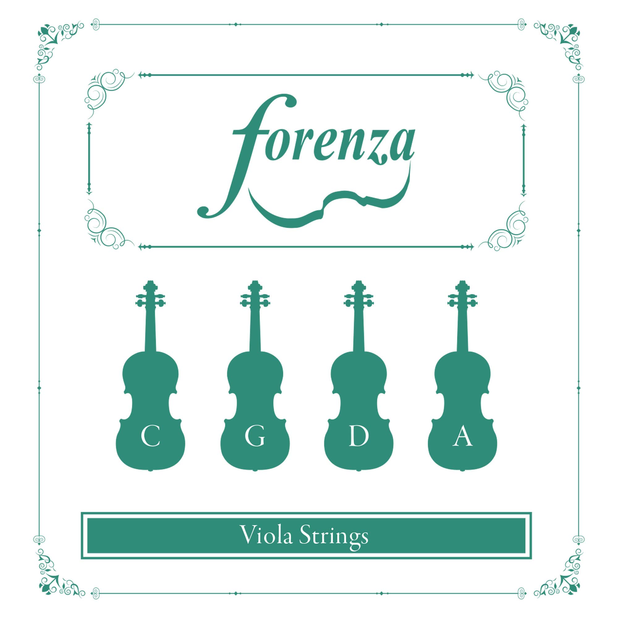 Forenza FA14VAA Viola String Set - Full Size, blue,silver,black