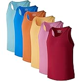 COLORFULLEAF Mens Undershirts Bamboo Rayon Tank Tops Men Crew Neck Stretchy Sleeveless Tank Shirts 3 or 6 Pack