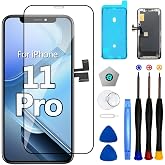 LMQ for iPhone 11 Pro Screen Replacement 5.8''LCD with Repair Tool Kits | Waterproof Adhesive, Tempered Glass, 3D Touch Display, FHD LCD Assembly, for A2160, A2217, A2215