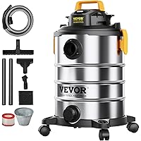 VEVOR Stainless Steel Wet Dry Shop Vacuum, 8 Gallon 6 Peak HP Wet/Dry Vac, Powerful Suction with Blower Function with Attachm