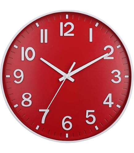 Amazon.com: Tempus TC62127R Contemporary Wall Clock with Raised