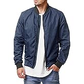 COOFANDY Men's Bomber Jacket Fashion Windbreaker Fall Winter Front Zip Jackets