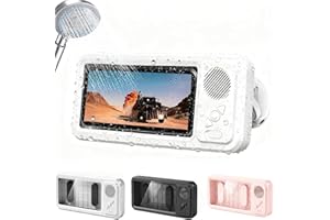 Aqua Play Phone Holder, 2026 Aqua Play Shower Phone Holder with Speaker, 360° Rotation can be Installed on Any Surface, Touch