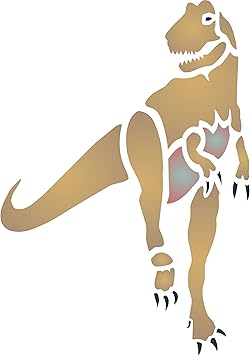 T-Rex Stencil - 16.5 x 24cm - Reusable Dinosaur Fossil Tyrannosaurus