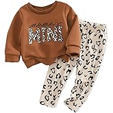 ChérieMoi Baby Girl Clothes Toddler Fall Winter Outfit Infant Ruffle Long Sleeve Sweatshirt Floral Legging 2PCS Pants Set