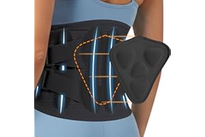 DOKIBI Back Brace for Lower Back Pain Relief for Women Adjustable Lumbar Support Belt Breathable Mesh for Herniated Disc,Sciatica,Scoliosis with Removable Home Work Sports (Black, XX-Large)