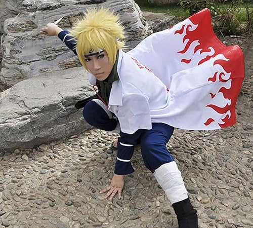 QAQ-COSPLAY 4th Hokage Cloak Minato Namikaze Cloak Unisex Anime