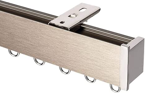 ZHI-HAN Riel De Cortina,Instalación De Techo Monocarril Mudo Barra De