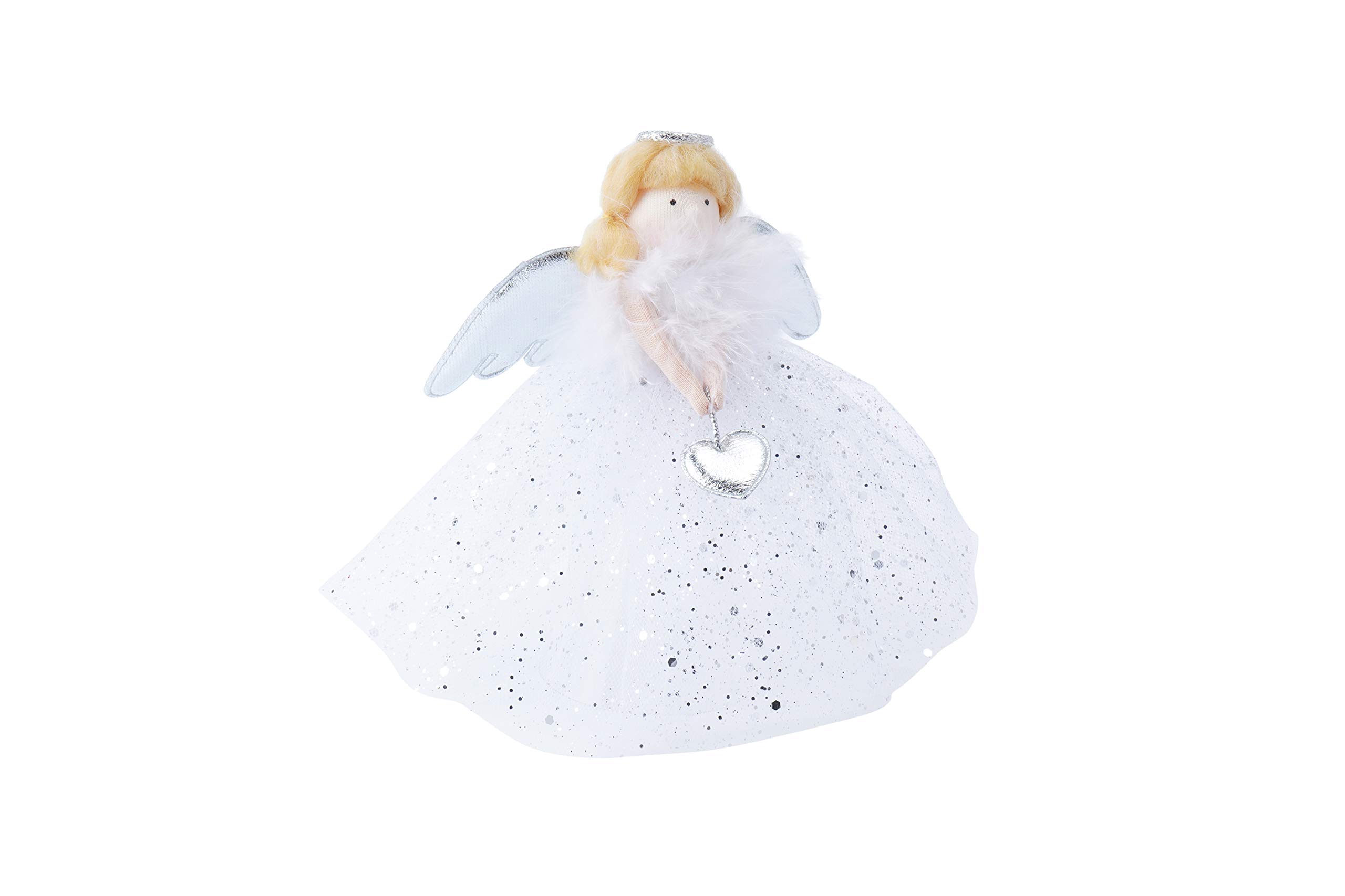CGB Giftware | Christmas Angel Tree Topper - Silver | Joy To The World Range | Angel | Christmas | Festive | Xmas | Tree Decoration | GB03833