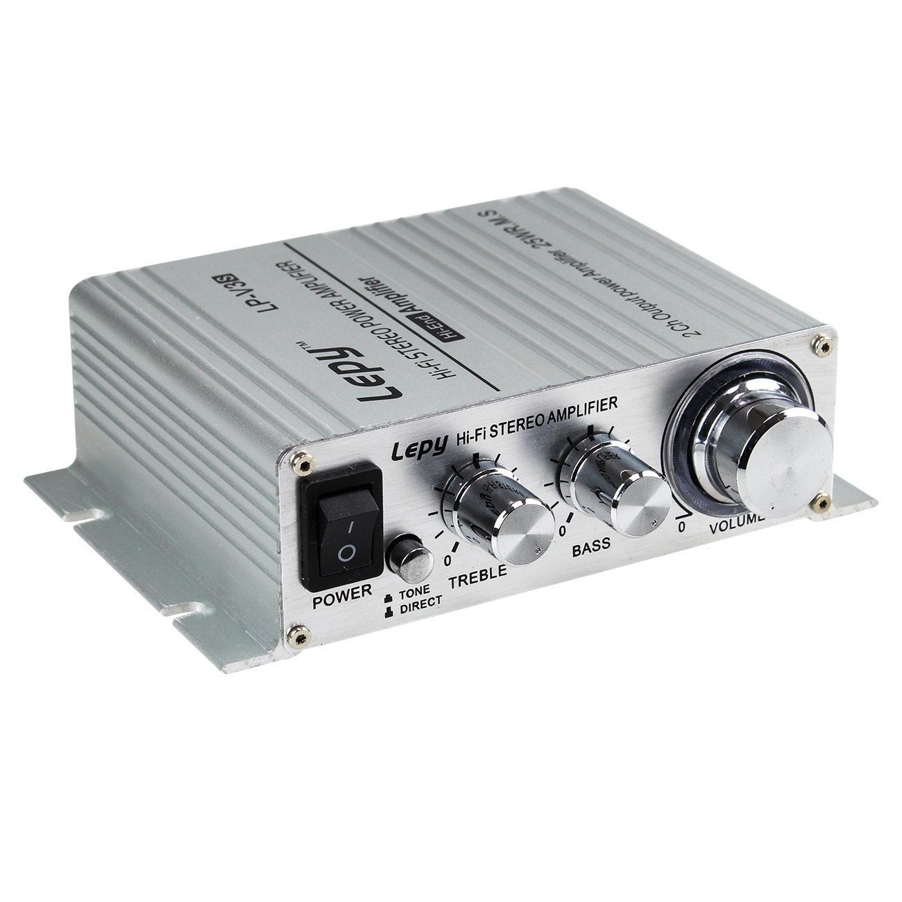 LEPY LP-V3S-silver Digital Amplifier, Silver, 25 W x 2