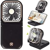 FADACHY Portable Fan,Rechargeable Personal Fan, 3000mAh Battery Operated Cooling 3 in 1 Electric Fan for Travel Camping