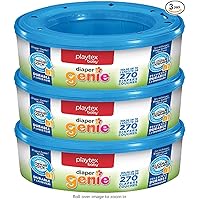 Playtex Diaper Genie Refill Bags, Ideal for Diaper Genie Diaper Pails, 270 Count (Pack of 3)