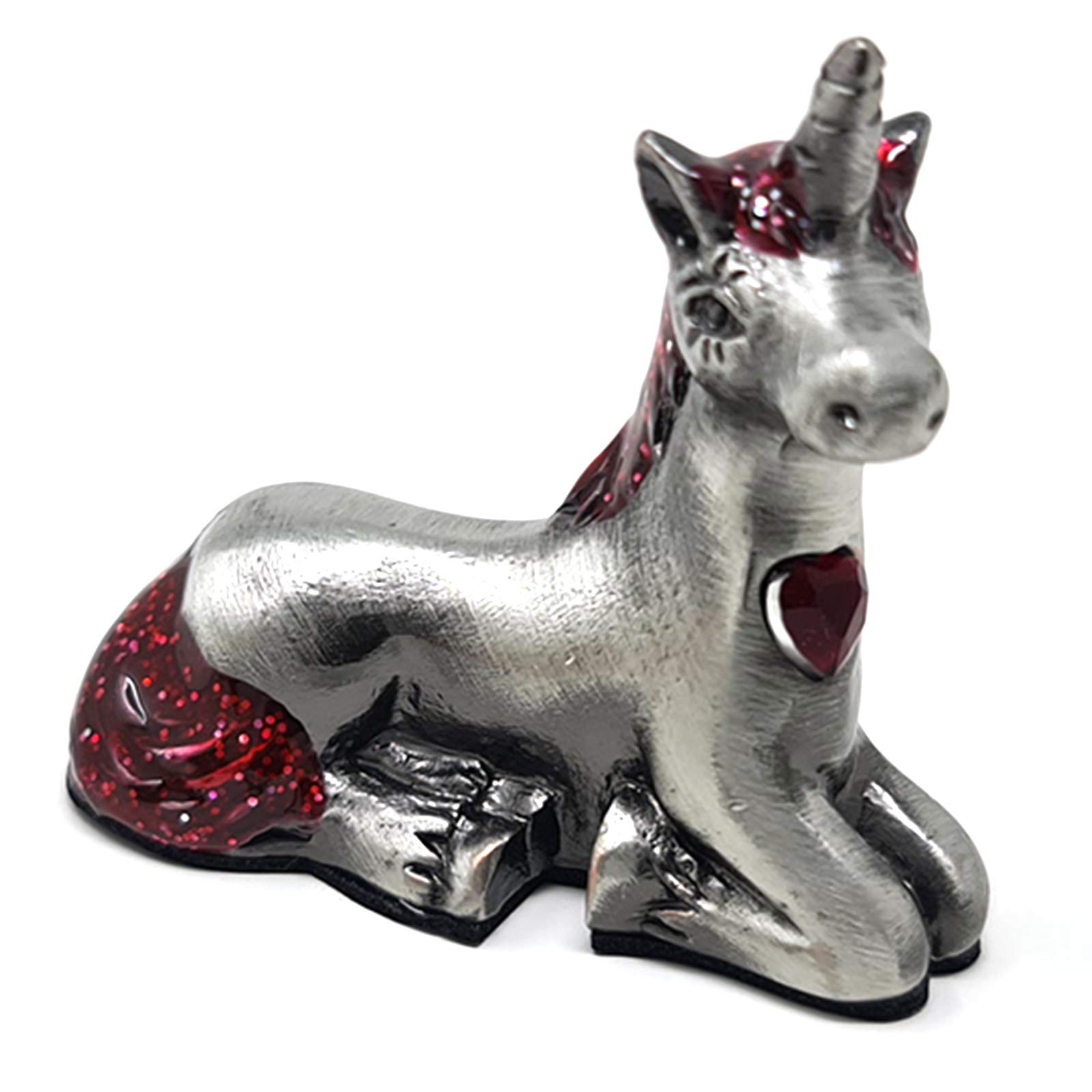 The Leonardo Collection Pewter Birthstone Unicorn Figurine Birthday Gemstone Month Ornament Gift Boxed (January)