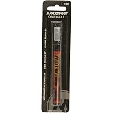 Molotow ONE4ALL Acrylic Paint Marker, 1mm (Extra Fine), Signal Black, Blister Carded, 1 Each (127.101BC)