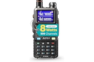 [Chirp Compatible] BAOFENG UV-5G Plus GMRS Handheld Radio, Long Rang Two Way Radio for Adult, 999 Channels, NOAA Receiver & Scanner, with 2500mAh Battery USB-C Port, 1 Pack