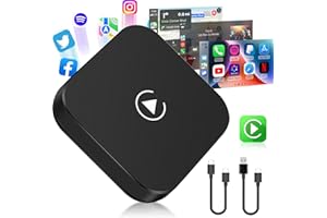 NHOPEEW 5.0 Wireless CarPlay Adapter - Upgrade Fastest Apple CarPlay Wireless Adapter Convert Wired to Wireless for OEM Wired CarPlay, Plug & Play, 5Ghz WiFi Auto Connect, Easy to Use & Stable Connection
