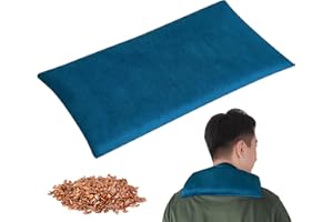 Microwavable Heating Pad with Washable Cover 14x6 Inch Flaxseed Microwave Hot Pack,Moist Heat Heat Compress Pillow, for Both 