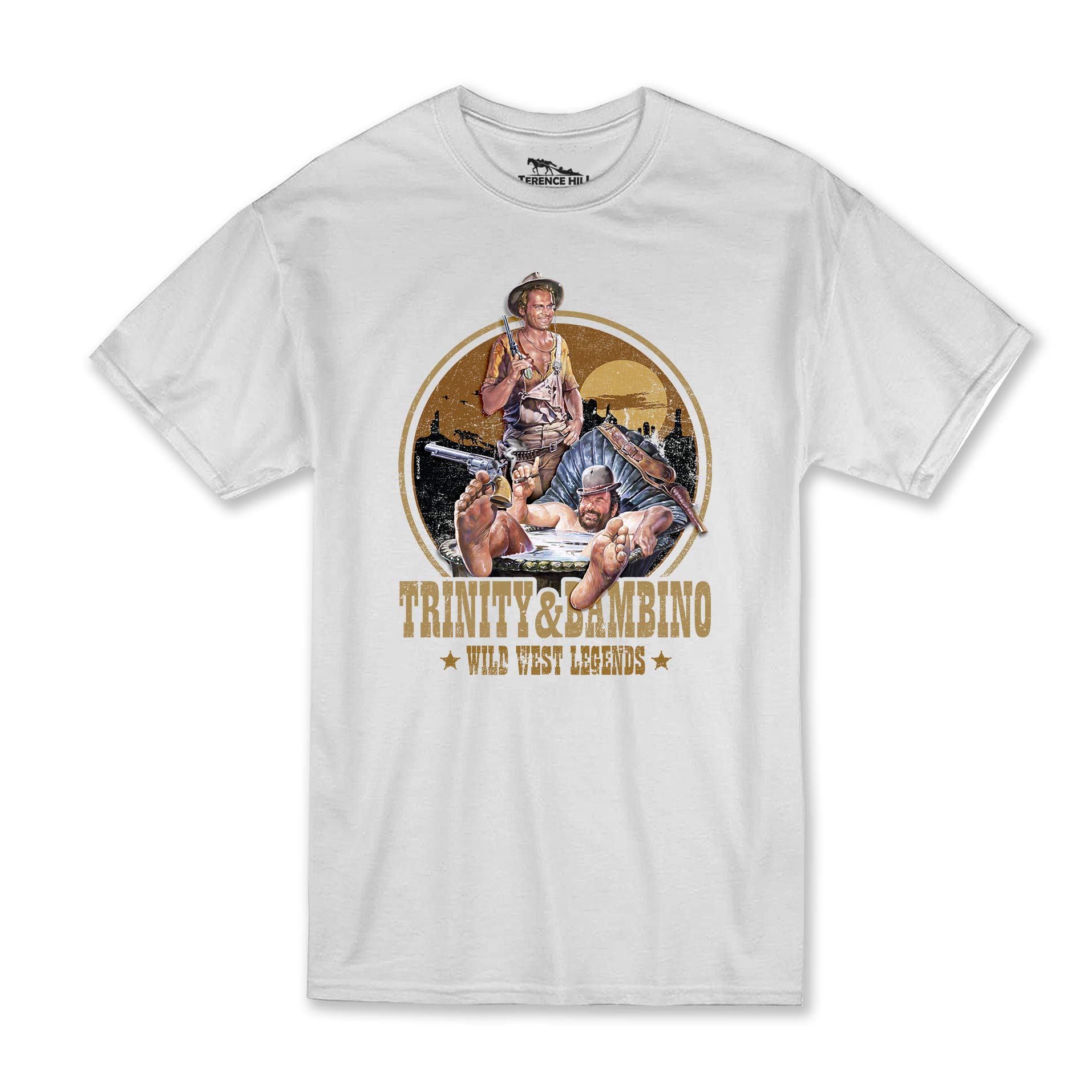 Terence Hill Bud Spencer - Trinity and Bambino - Wild West Legends (White), White, XL
