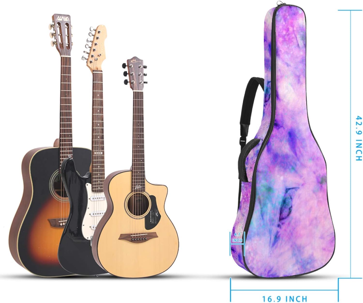 Case Guitar Cloth Oxford Waterproof Bag Guitar Print Dye