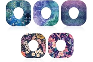 10pcs Adhesive Patches for Stelo CGM & Dexcom G7, 5 Styles Waterproof Over Patches Breathable CGM Sensor Overpatches Stickers