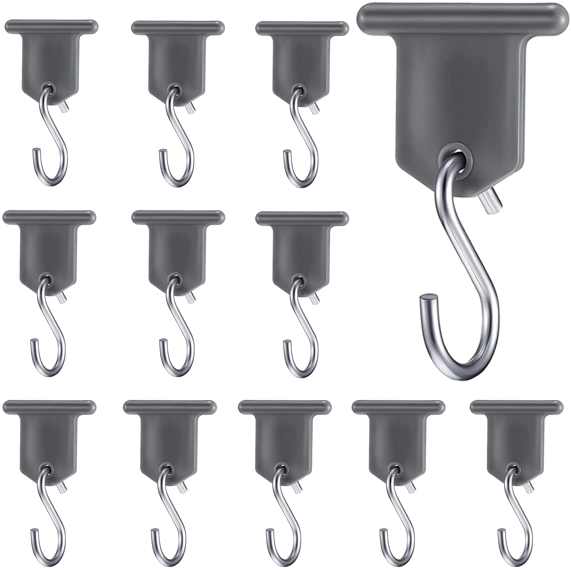 Photo 1 of TAKAVU Awning Hooks, 12pcs Stainless Steel & Plastic, Storage Hook for RV, Camper, Camping, Indoor Outdoor Decor, 15lbs Weight Capacity
