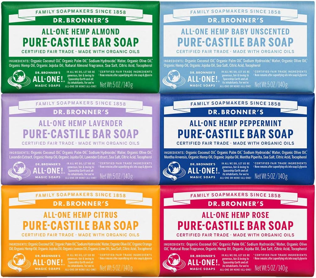 Dr. Bronner’s Magic Soaps Purecastile Soap Variety Gift Pack Sampler
