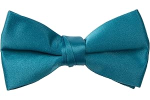 Spring Notion Boys' Pre-Tied Banded Satin Bow Tie, Optional Gift Box