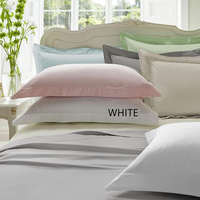 Dorma Plain Dye White 300 Thread Count Super King Flat Sheet Amazon.co