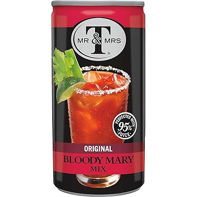 Mr &amp; Mrs T Original Bloody Mary Mix, 5.5 Fluid Ounce Can, 24 Count (2 Case of 24)