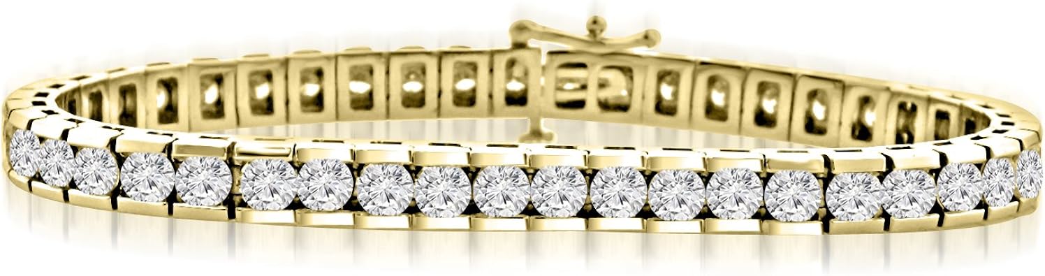 Madina Jewelry 10.15 ct Ladies Round Cut Diamond Tennis Bracelet in Channel Setting
