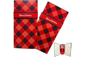 2PCS Handmade Christmas Gift Card Booklet, Christmas Money Holder Envelope Booklet for Cash, Xmas Gifts Card Book, Party Gift