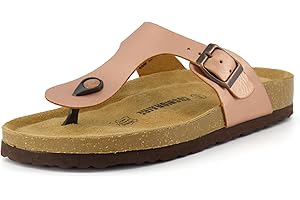 CUSHIONAIRE Women's Leah Cork Footbed Sandal With +Comfort