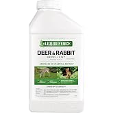 Liquid Fence Deer and Rabbit Repellent Concentrate, 32 Ounces | Use to Treat on Gardens, Flowers, Shrubs, Trees &amp; Vines, Covers up to 5,000 Sq. Ft., Harmless to Plants &amp; Animals
