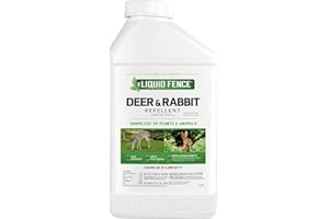 Liquid Fence Deer And Rabbit Repellent Concentrate 32 Ounces, Apply Year-Round