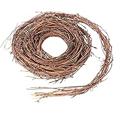 WINOMO DIY Crafts Natural Grapevine Twig Garland DIY Crafts Wreaths and Bird Hanging Swing for Crafting and Decorating 4.6m